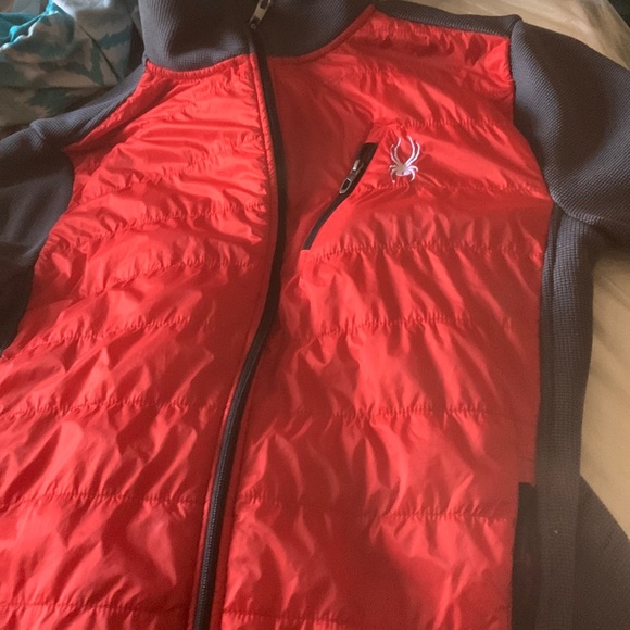 Used Orange and grey-ish spyder jacket GET NOW UNDER RETAIL PRICE :)